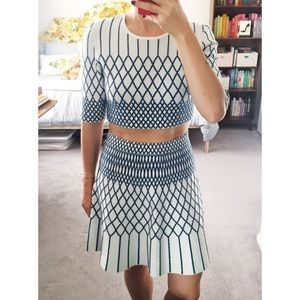 BCBGMAXAZRIA Skirt & Crop Set